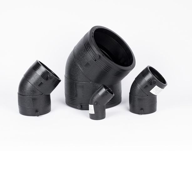 כיצד תכנון מרפק HDPE אלקטרופוזיה 45 מעלות משפר את יעילות הזרימה בצינורות נוזלים או גז?